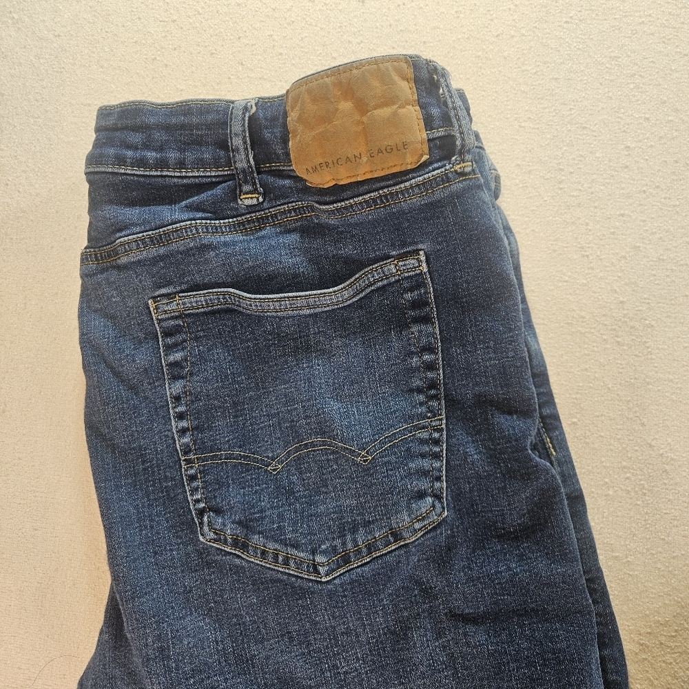 American Eagle AirFlex+ Bootcut Jeans 38x30 Blue Stretch - Picture 2 of 9